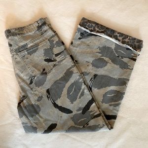 POL Camo/Cheetah Wide Leg Jeans